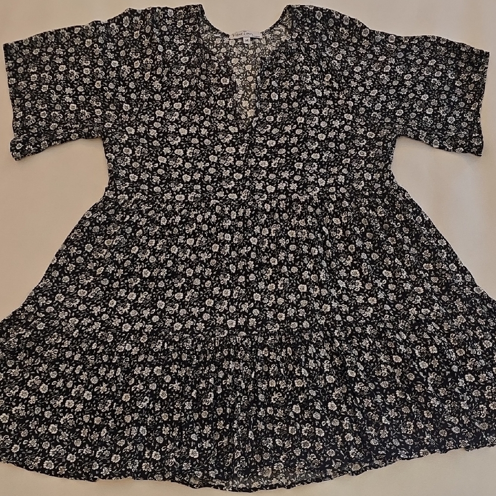 Velvet Torch Black and White Floral Dress